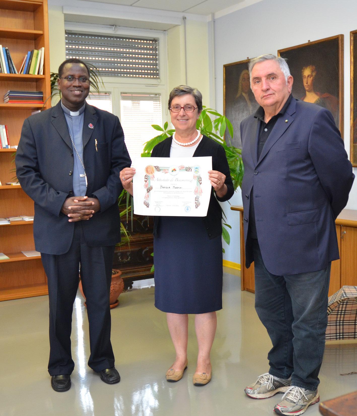 Il ringraziamento del vescovo africano nella sede dell'Ausl