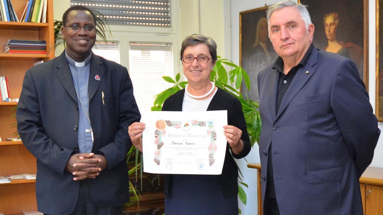 Il ringraziamento del vescovo africano nella sede dell'Ausl