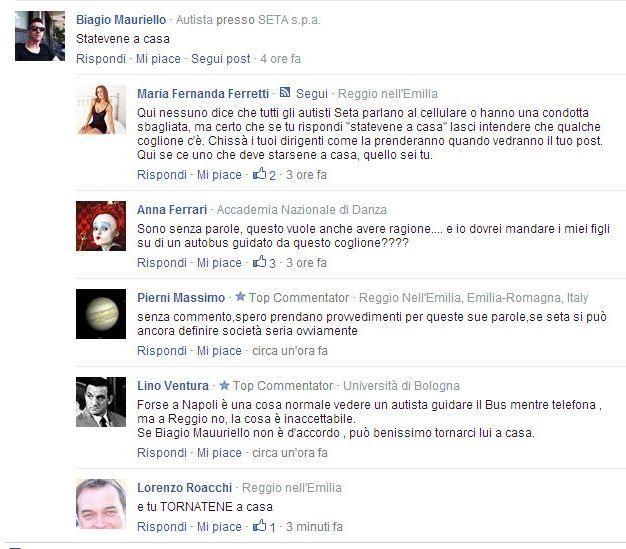 L’autista: “Statevene a casa”, e sul sito scoppia la protesta