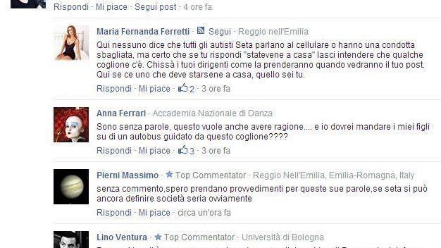 L’autista: “Statevene a casa”, e sul sito scoppia la protesta