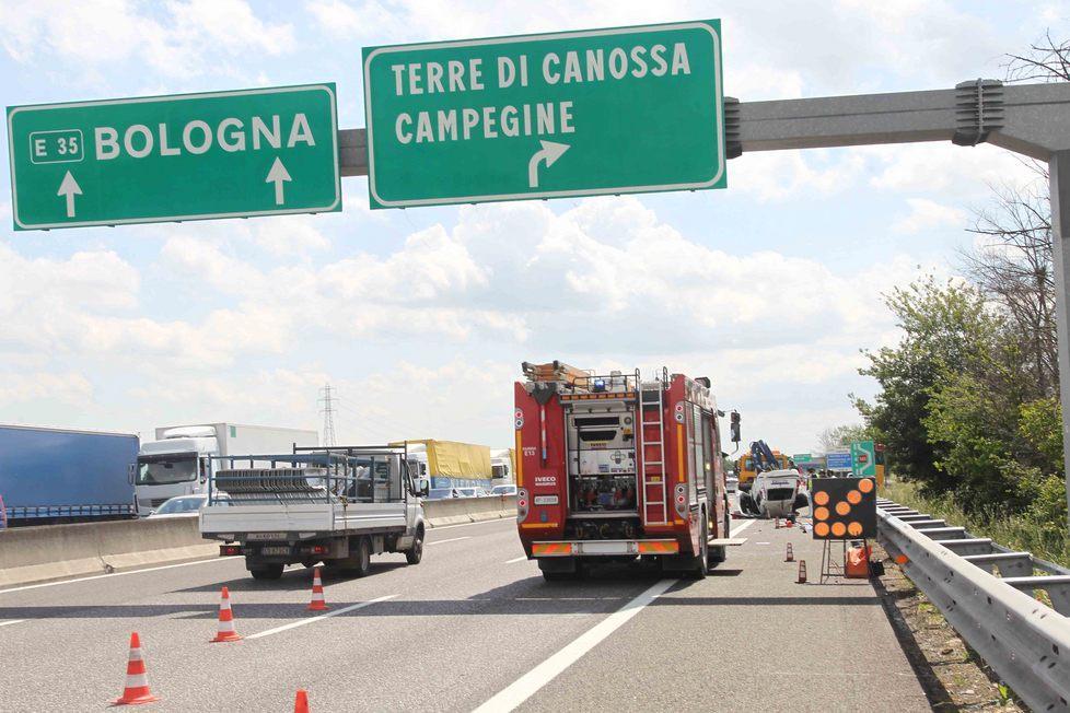 A1, rallentamenti a causa di un tamponamento 