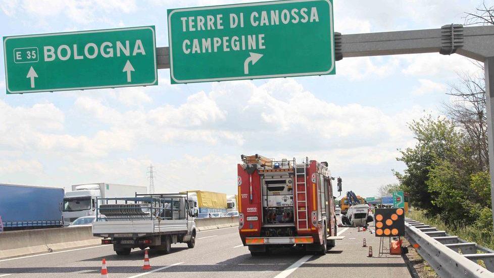 A1, rallentamenti a causa di un tamponamento