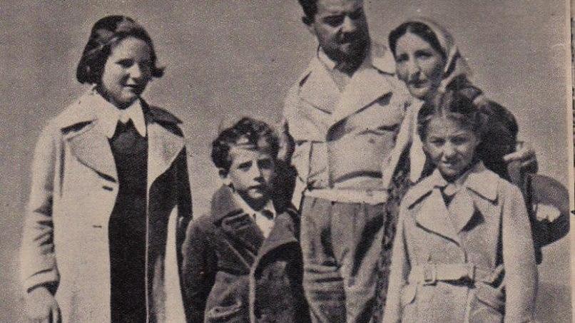 Italo Balbo con la moglie Donna Manù Florio e i figli Giuliana, Valerio e Paolo