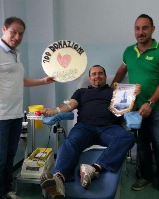Giacomo Pedinotti raggiunge le cento donazioni di sangue