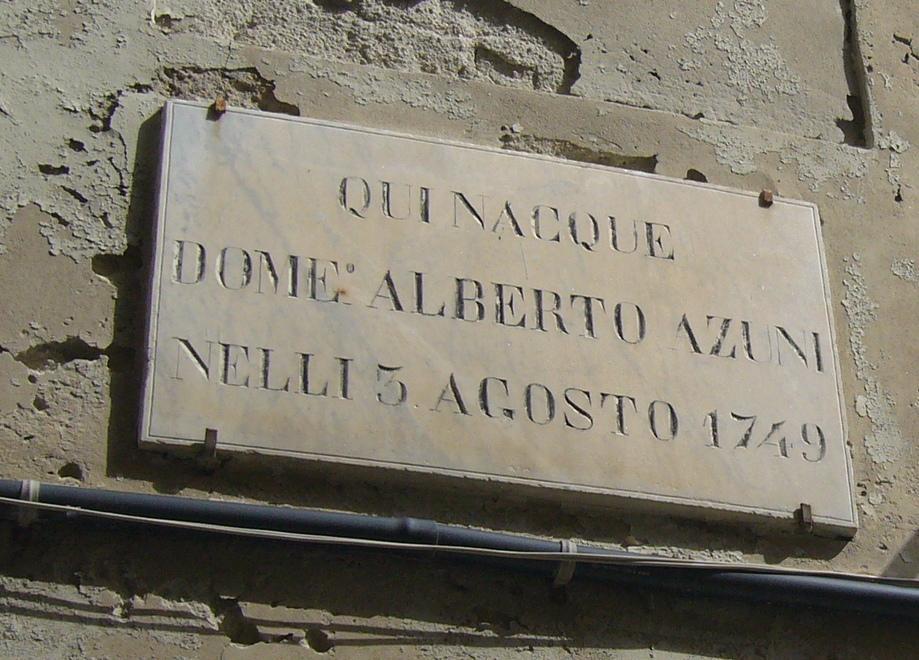 MEMENTO Azuni, un giurista del Diritto marittimo 