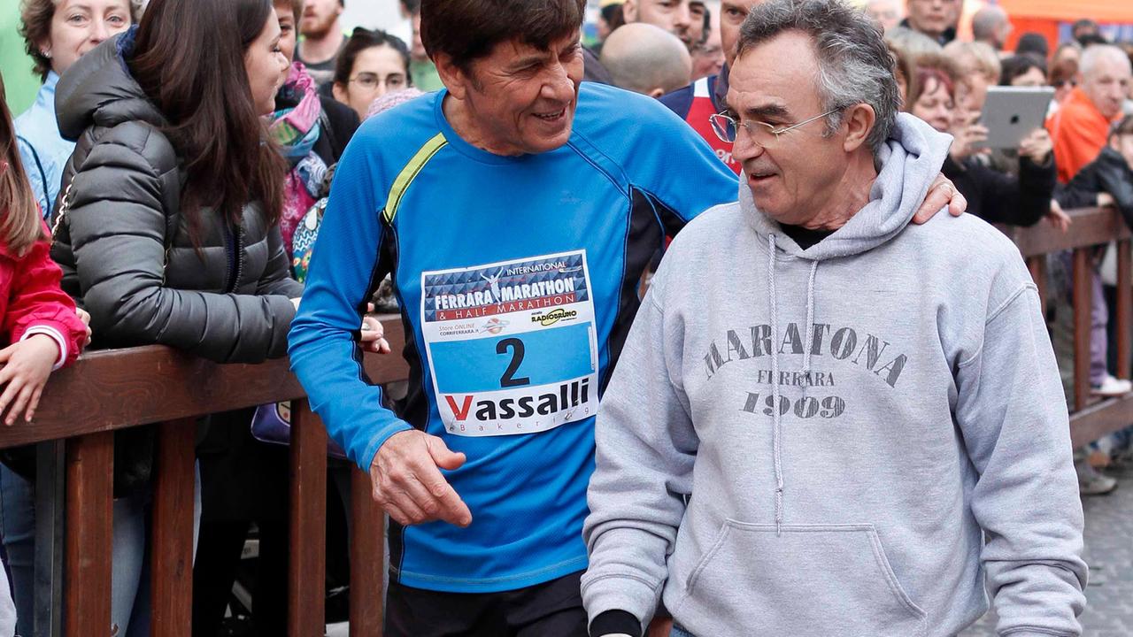 Corà insieme a Gianni Morandi