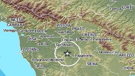 Terremoto, quattro scosse avvertite nell'Empolese Valdelsa