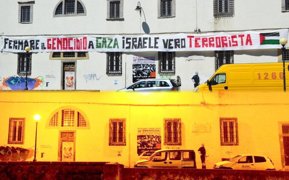 È stato tolto dalla Venezia lo striscione anti-Israele 