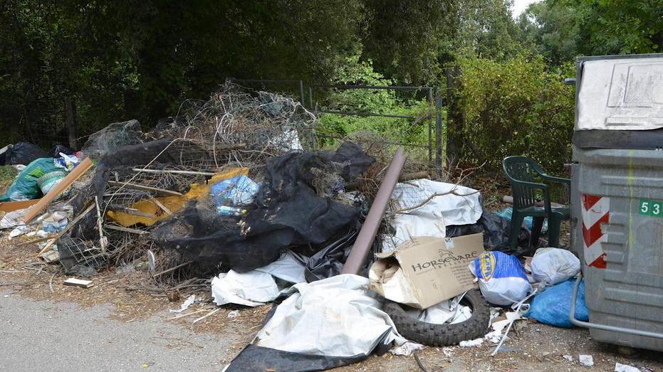 Discarica abusiva sul ciglio della strada