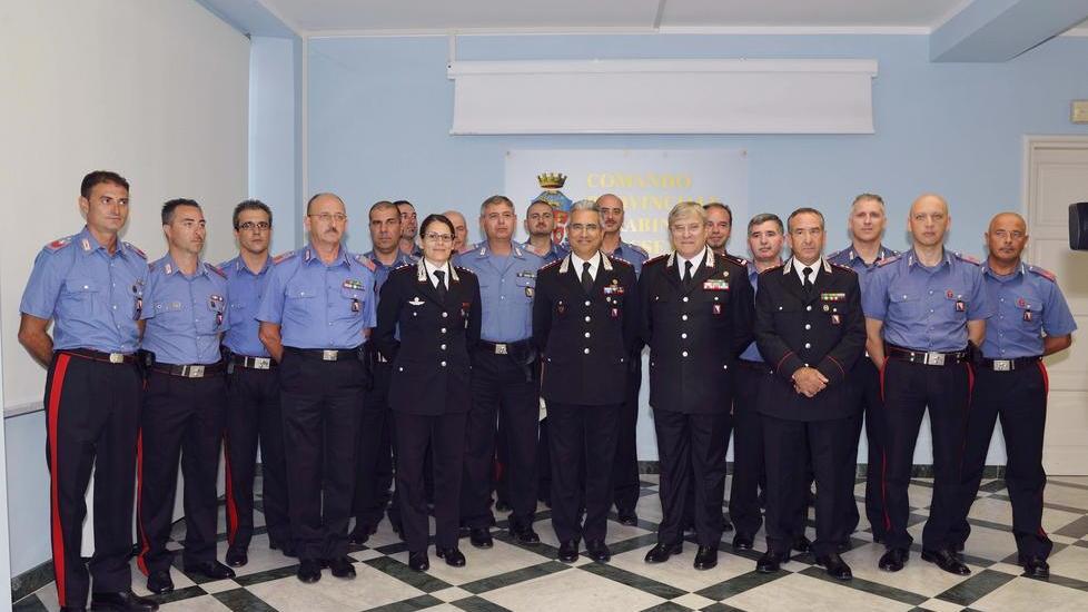 I carabinieri maremmani premiati dal generale Mosca