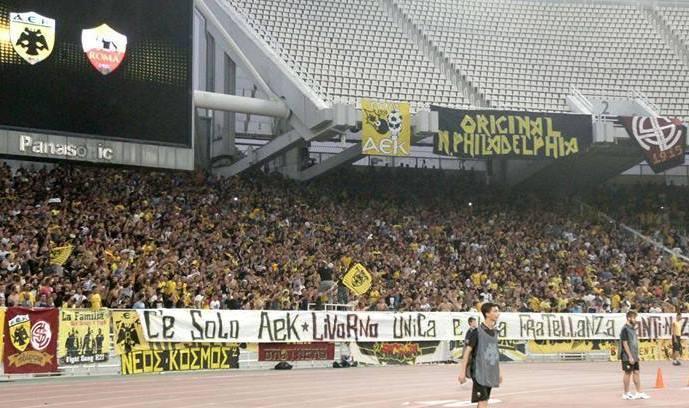 C’è Aek Atene-Roma e i greci abbracciano Livorno