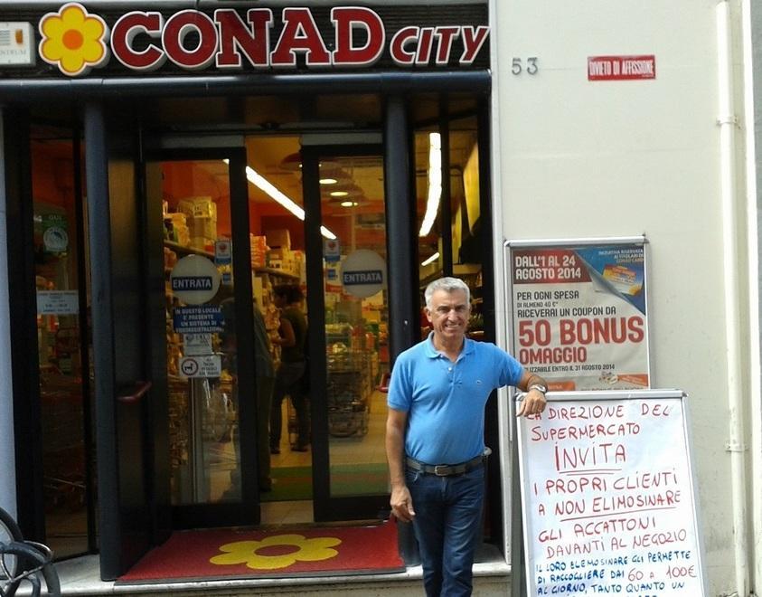 Elemosina, la Conad si dissocia dal cartello 