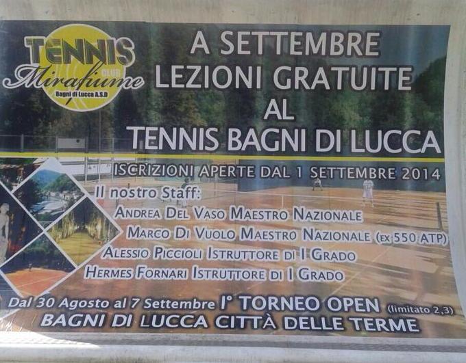Torneo del rilancio al Club Mirafiume di Bagni di Lucca 