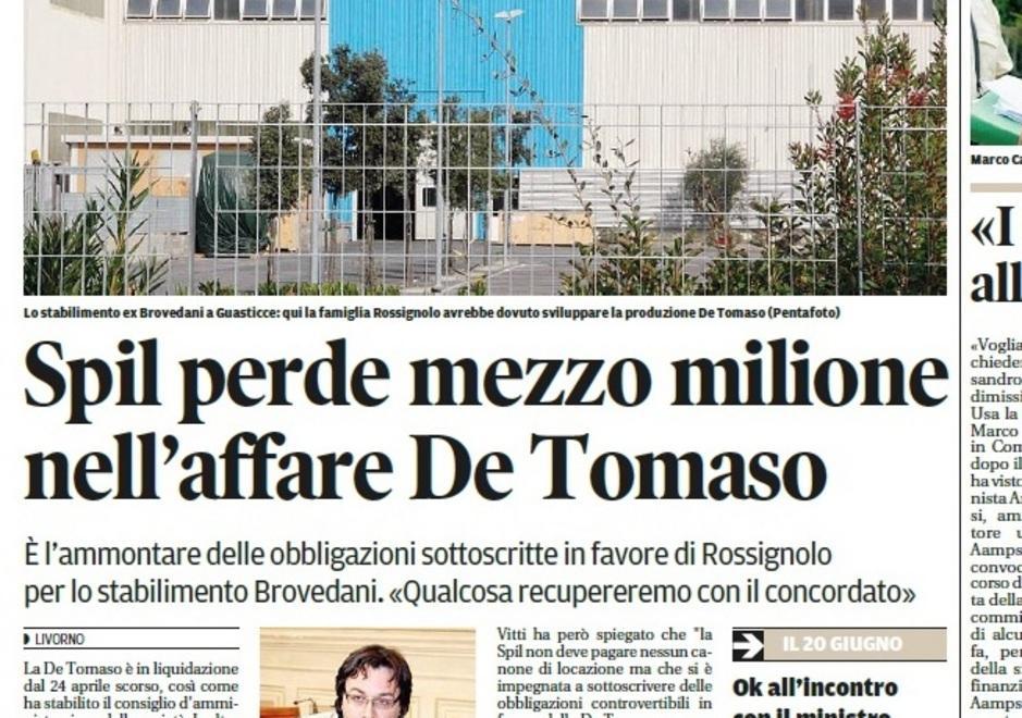 Giugno 2012: odissea finanziaria con Rossignolo