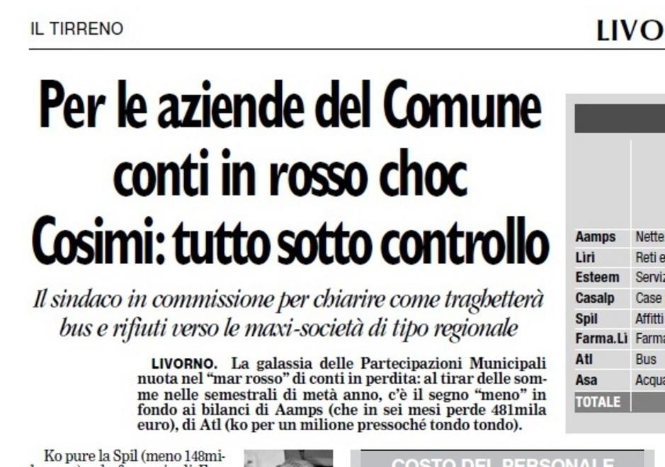 Ex municipalizzate tutti i numeri di una sfilza di guai
