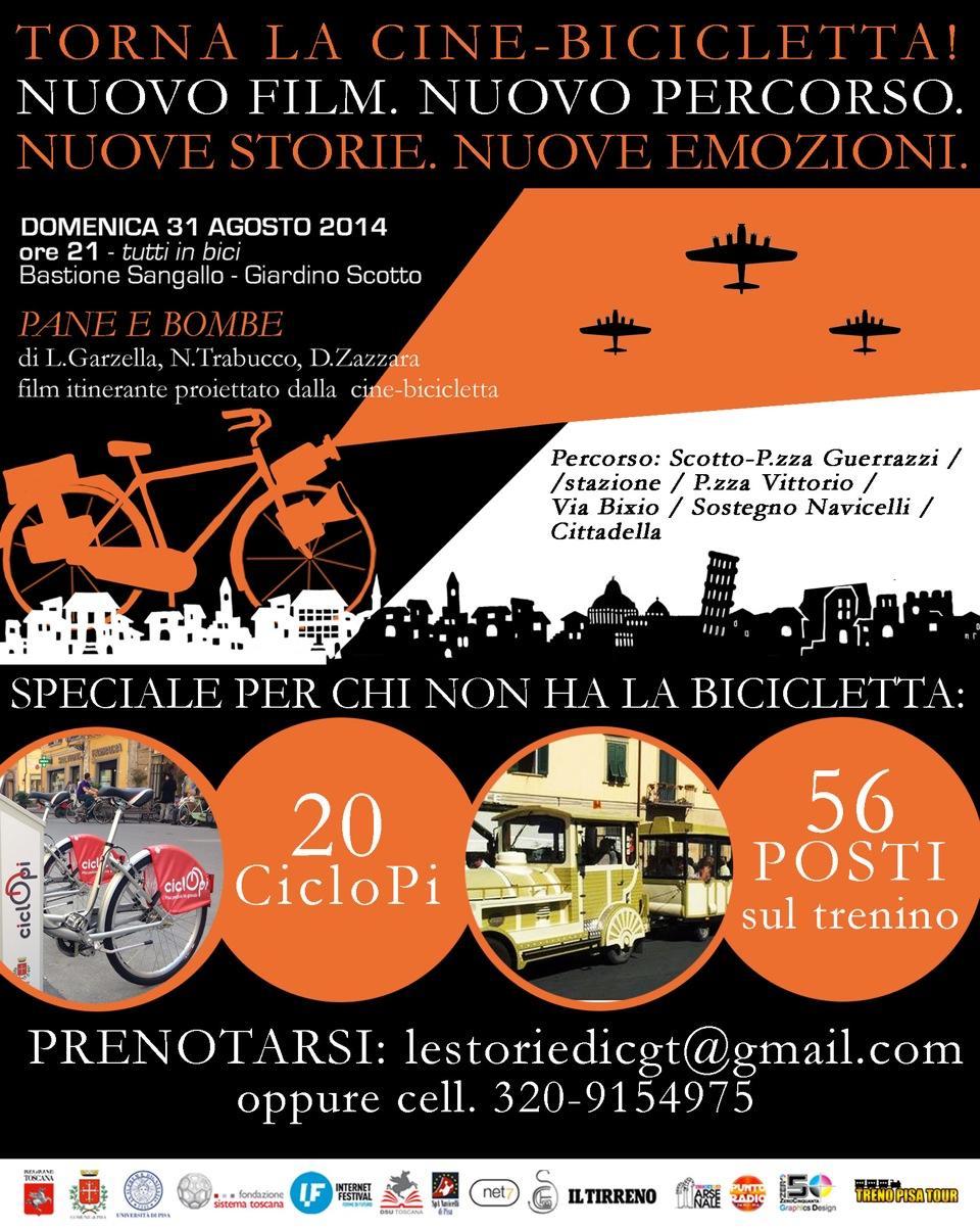 Nuovo tour in #cinebicicletta alla scoperta del film "Pane e bombe"
