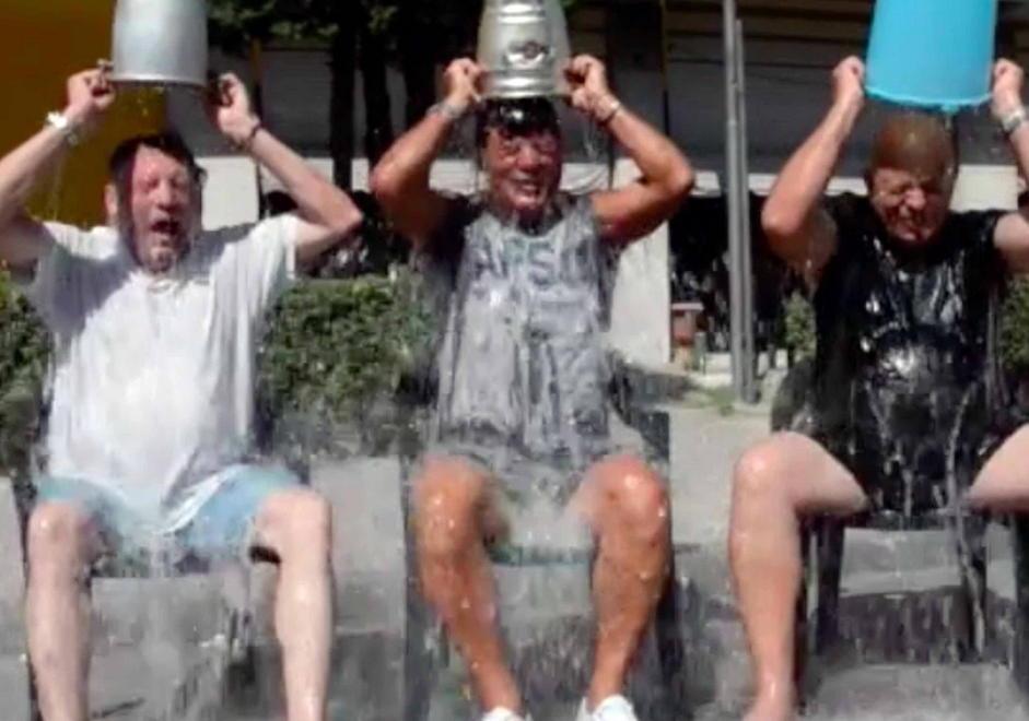 La doccia gelata per la Sla e di buon augurio ai granata