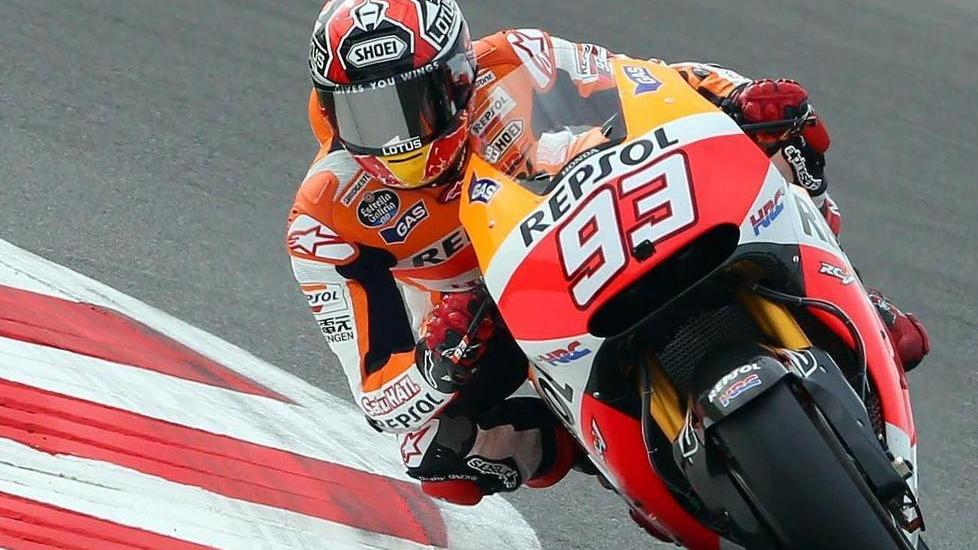 Marquez di nuovo in pole, Rossi sesto