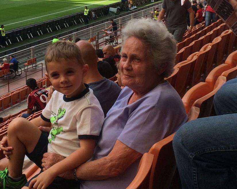 A 91 anni va a San Siro a tifare il Milan 