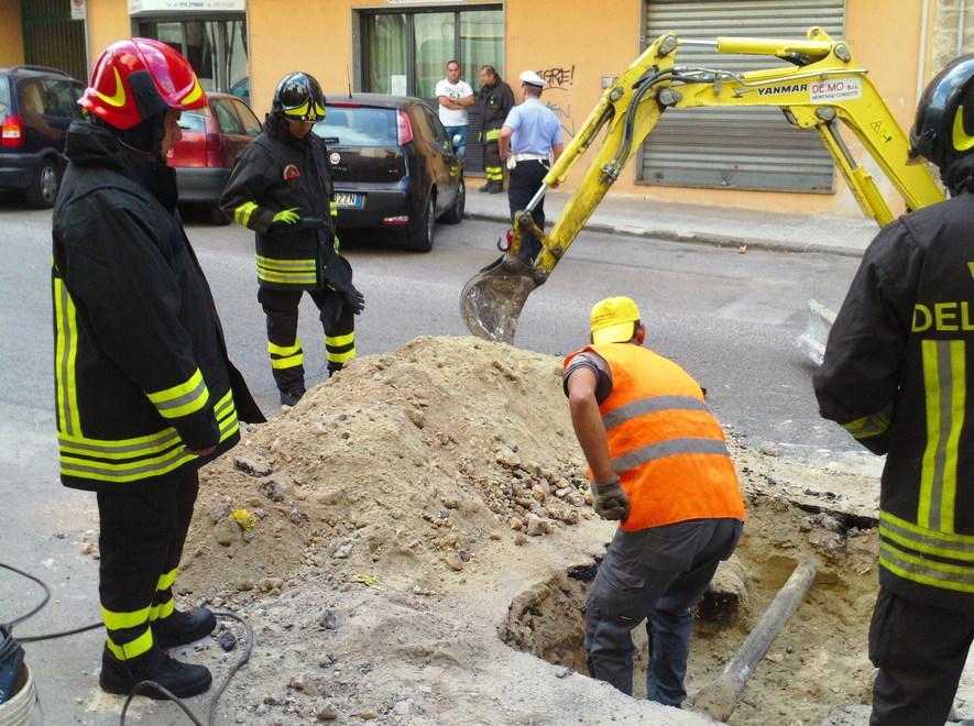Danneggiata una condotta del gas 