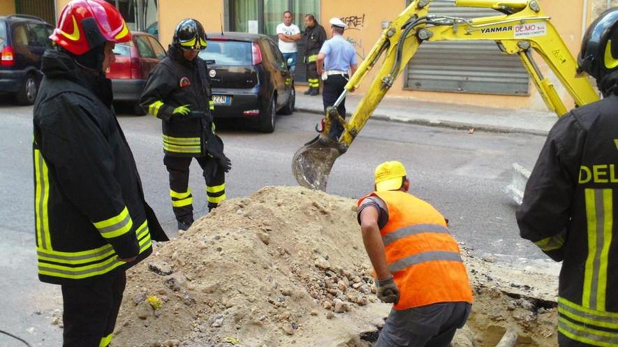 Danneggiata una condotta del gas