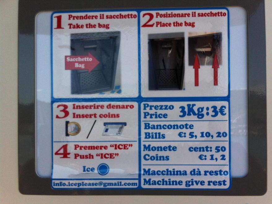 La macchina per il ghiaccio che dà riposo invece del resto 