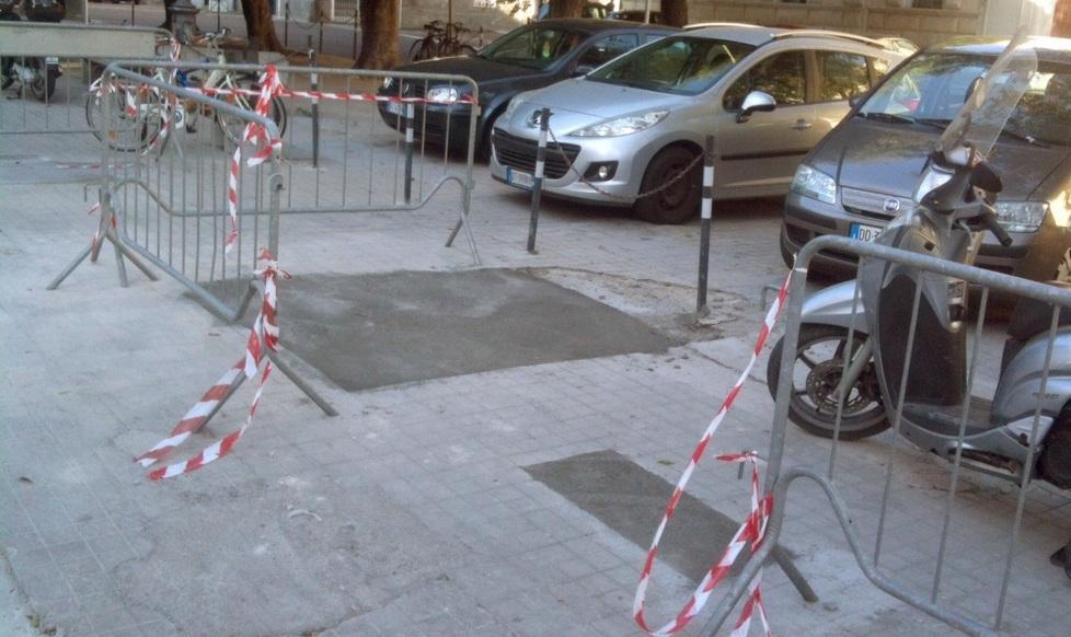 Piazzale sconnesso? Un po’ di cemento e tutto è risolto