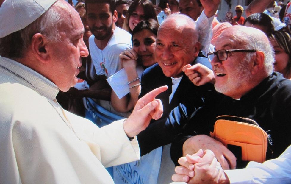 Don Ordesio a tu per tu col Papa 