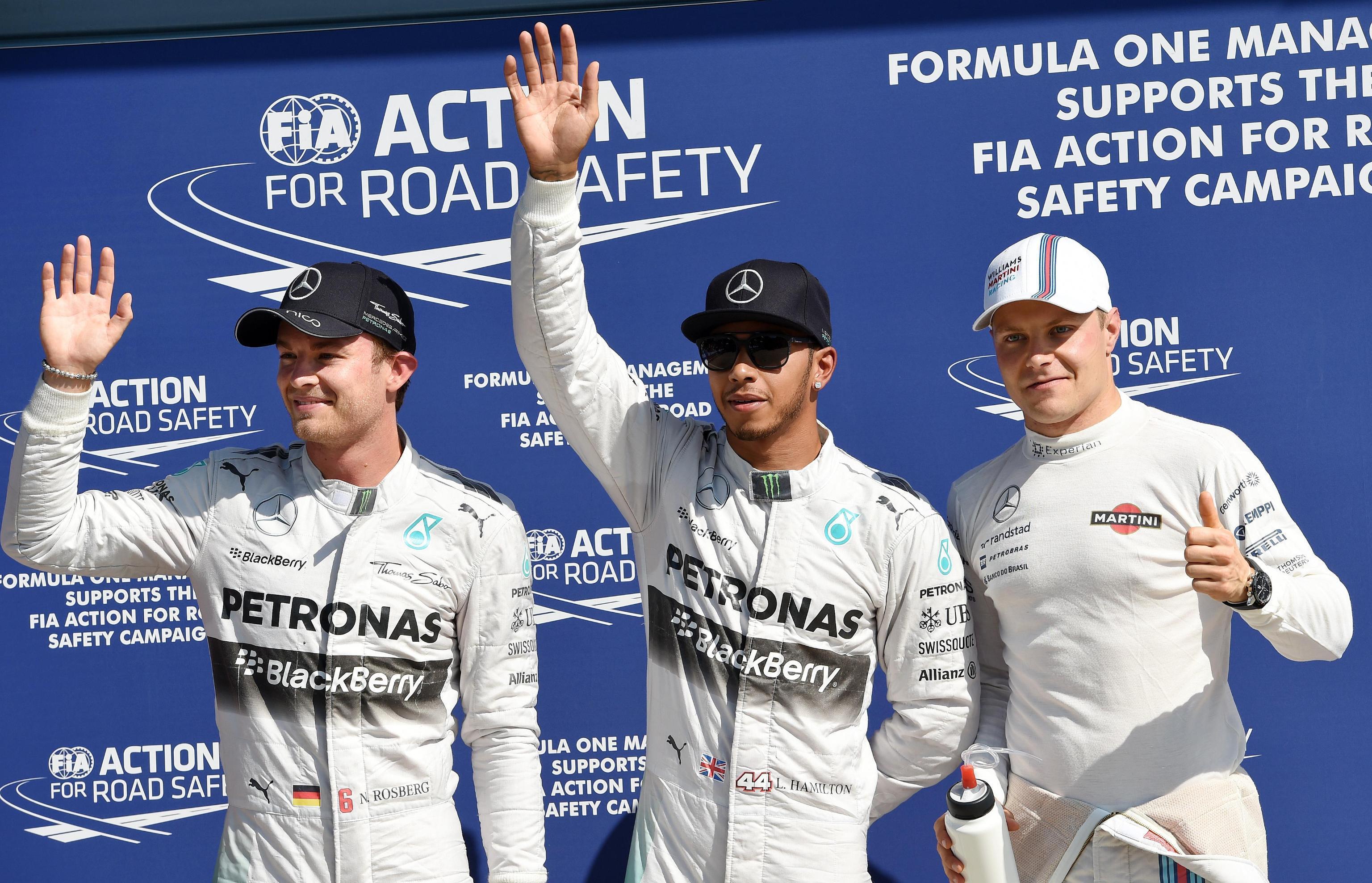 Monza: prima fila tutta Mercedes