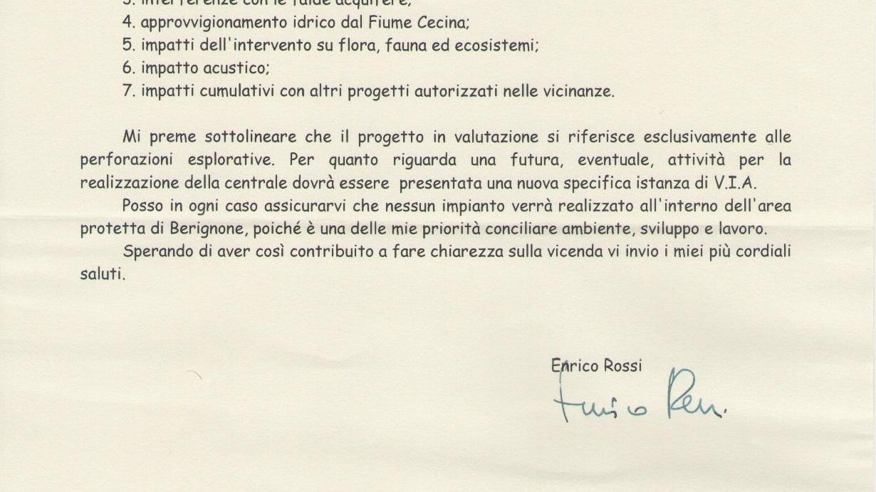 Petizione per salvare il masso delle Fanciulle, la risposta di Rossi
