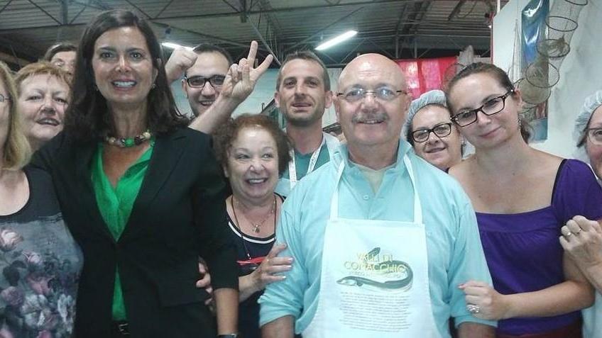 La Boldrini al ristorante di Comacchio