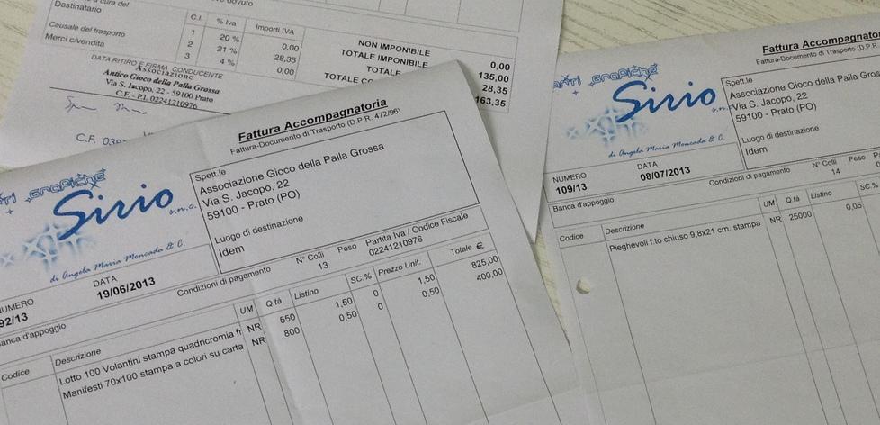 Prato, una tipografia attende 3mila euro dalla Palla Grossa 