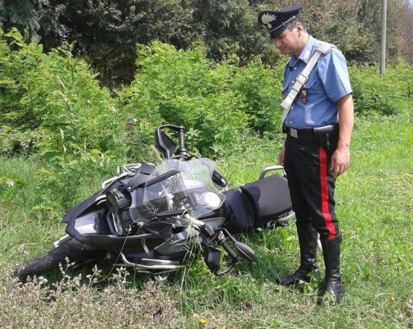 Rimessaggio di moto rubate nel bosco a Quercianella 