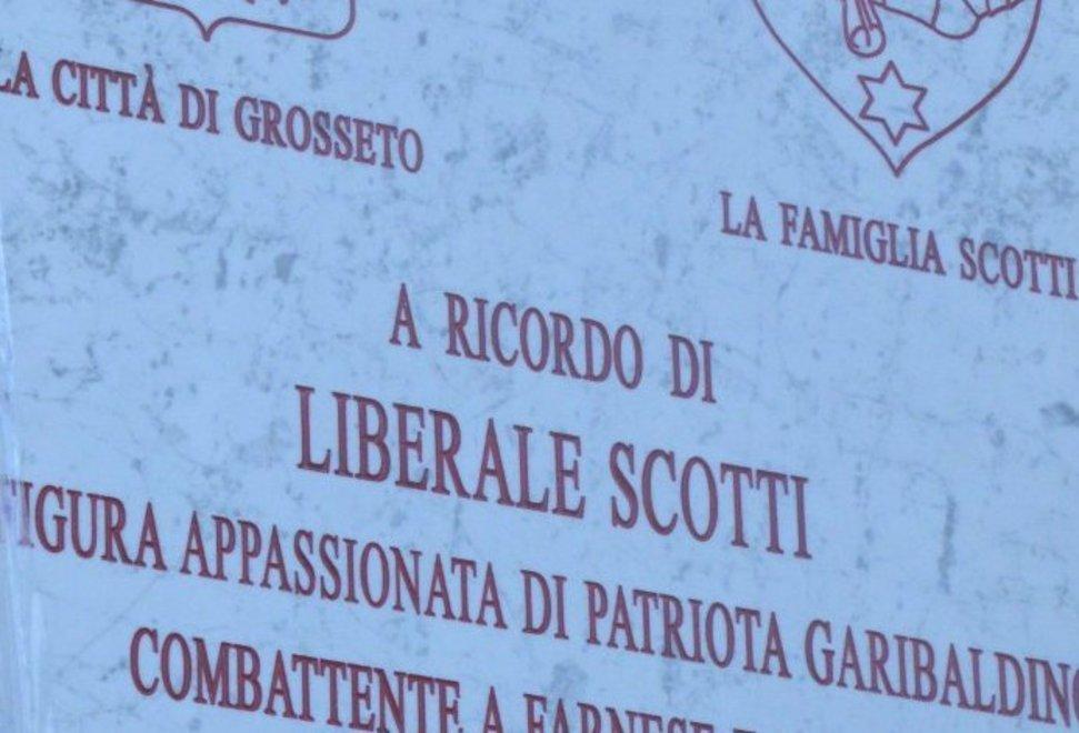 Una targa ricorda Liberale Scotti