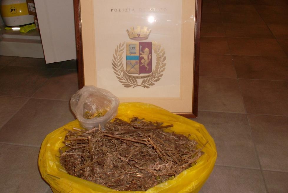 Droga nel modulo abitativo: blitz e sequestro della polizia