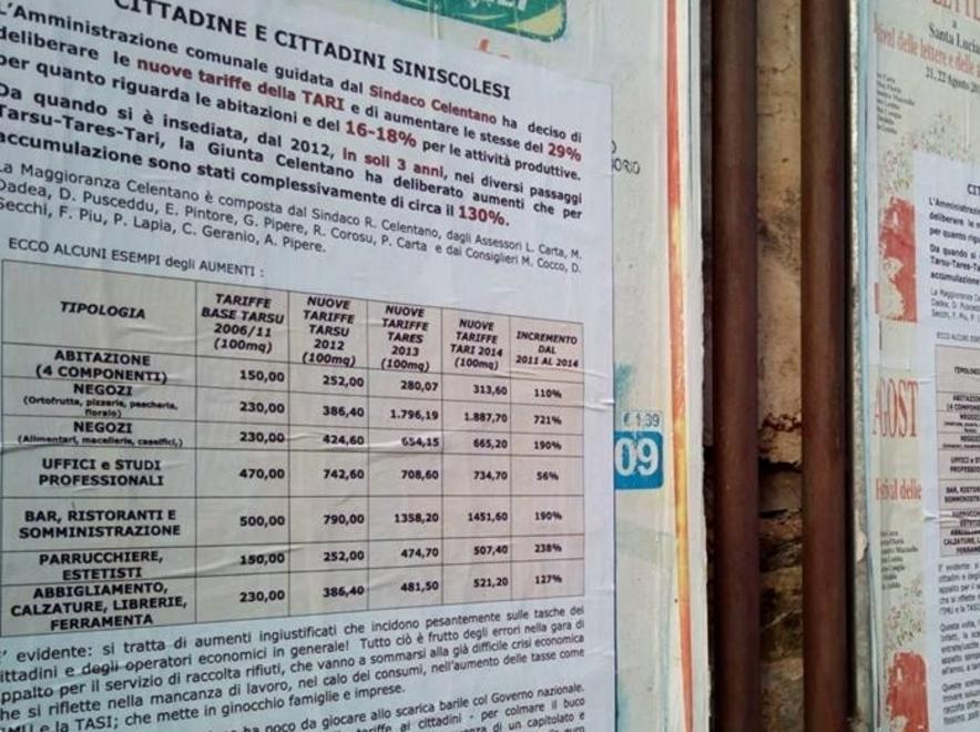 Tasse e manifesti, replica dell’opposizione 