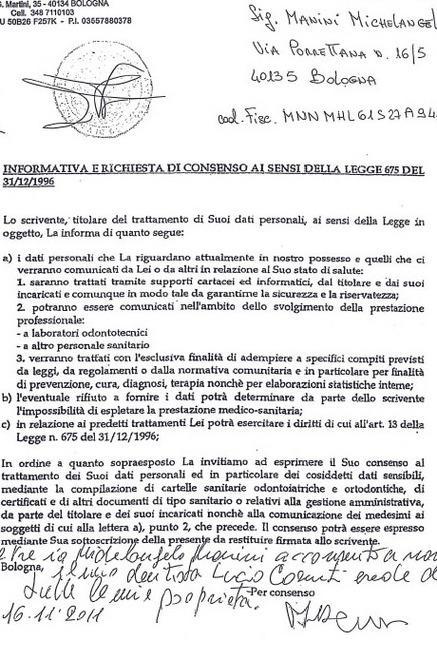 Il grafologo: falso il testamento del dentista 