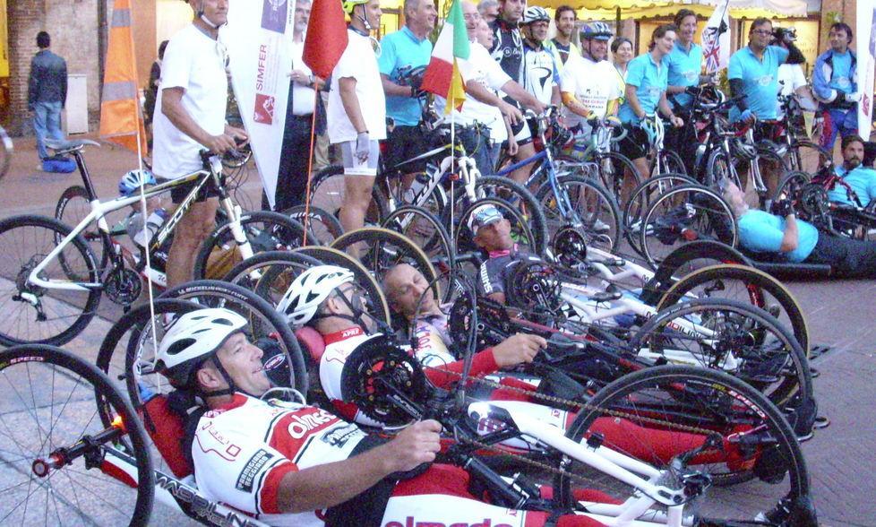 Disabili in bicicletta Da Treviso a Torino 