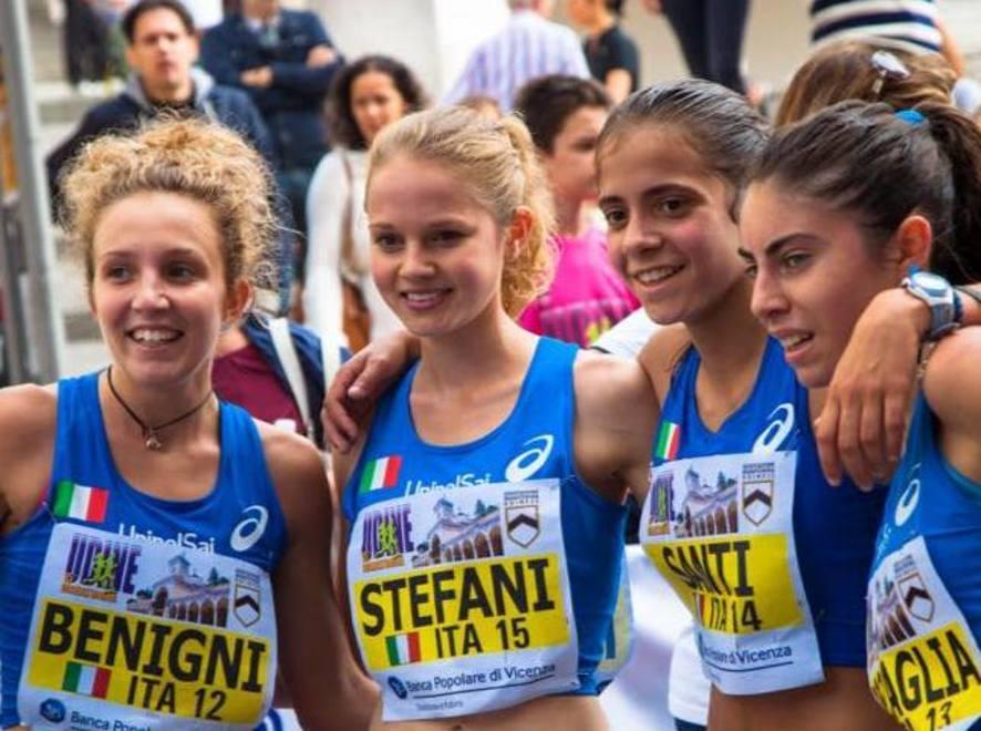 Linda Benigni terza con la maglia azzurra 