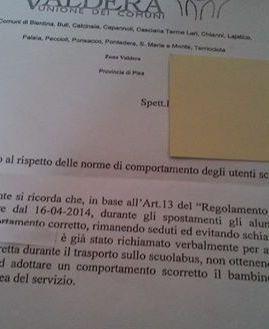 Riceve una lettera di richiamo: