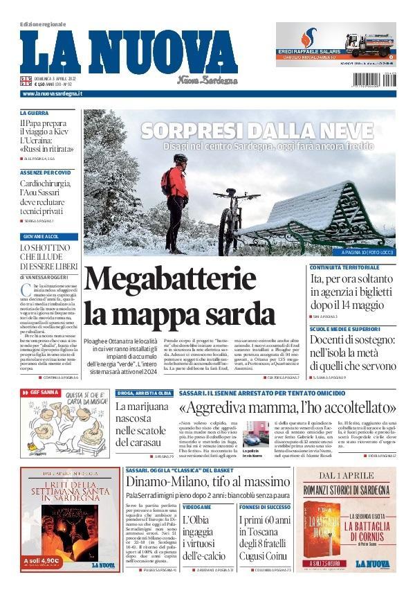 La Nuova Sardegna Prima Pagina 3 aprile 2022 La Nuova Sardegna La Nuova Sardegna Prima Pagina 3 aprile 2022 La Nuova Sardegna
