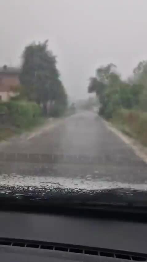 Nubifragio su Savignano, straripano i corsi d'acqua e la strada viene chiusa