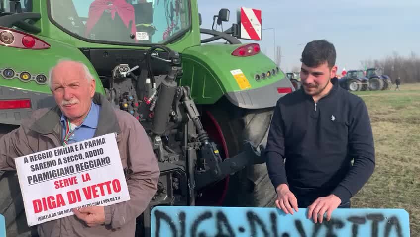 Protesta dei trattori, Lino Franzini: «Sosteniamo gli agricoltori e chiediamo la diga di Vetto»