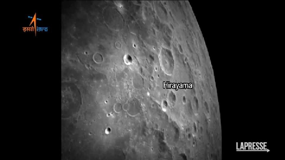 Sonda indiana sulla Luna, le immagini della superficie lunare