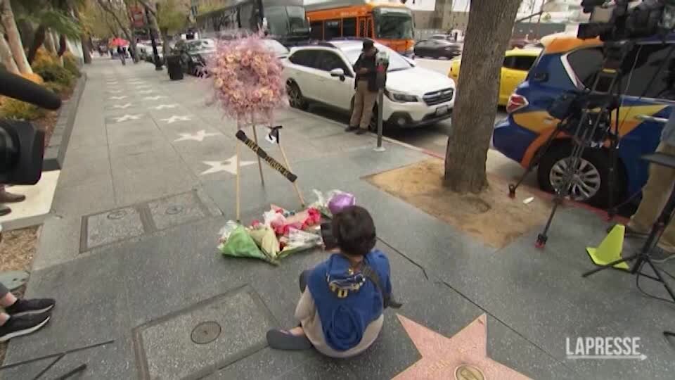 Tina Turner, fiori e omaggi sulla Walk of Fame di Hollywood