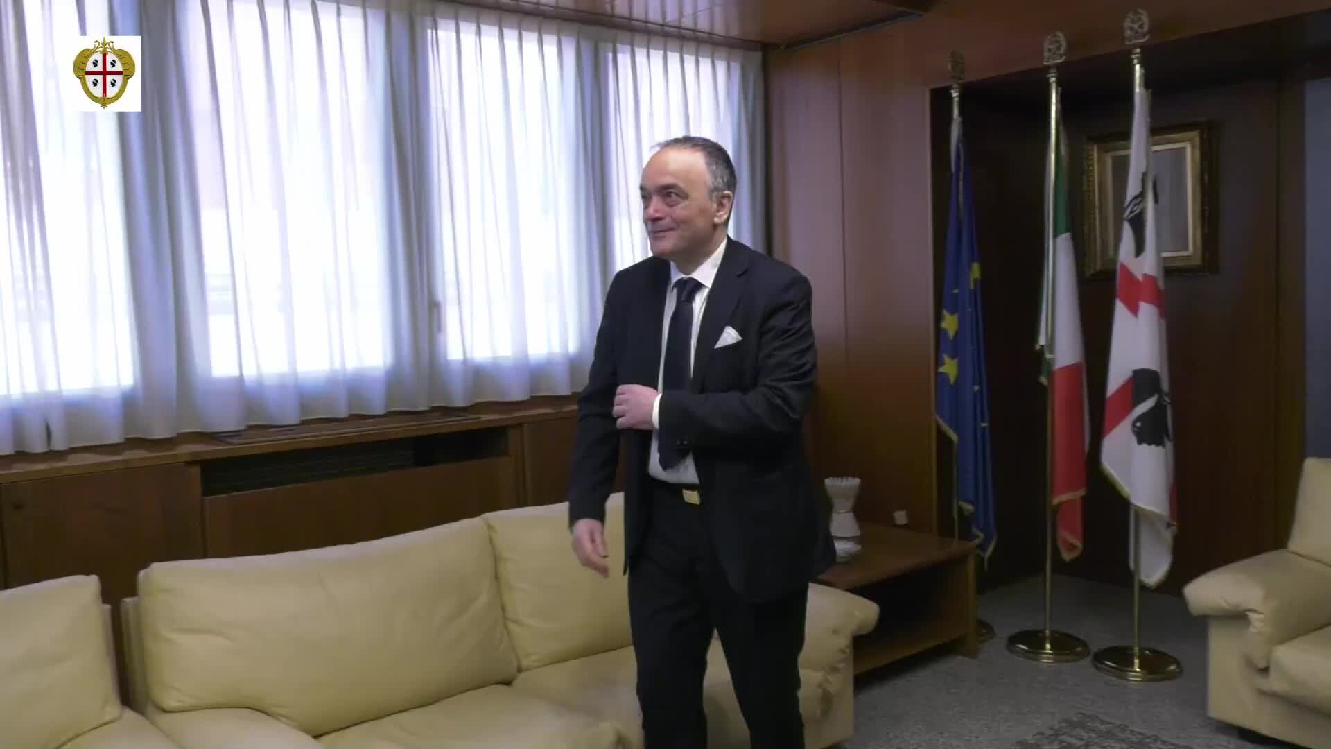 Il rappresentante del Governo per la Sardegna incontra il presidente del consiglio regionale Piero Comandini
