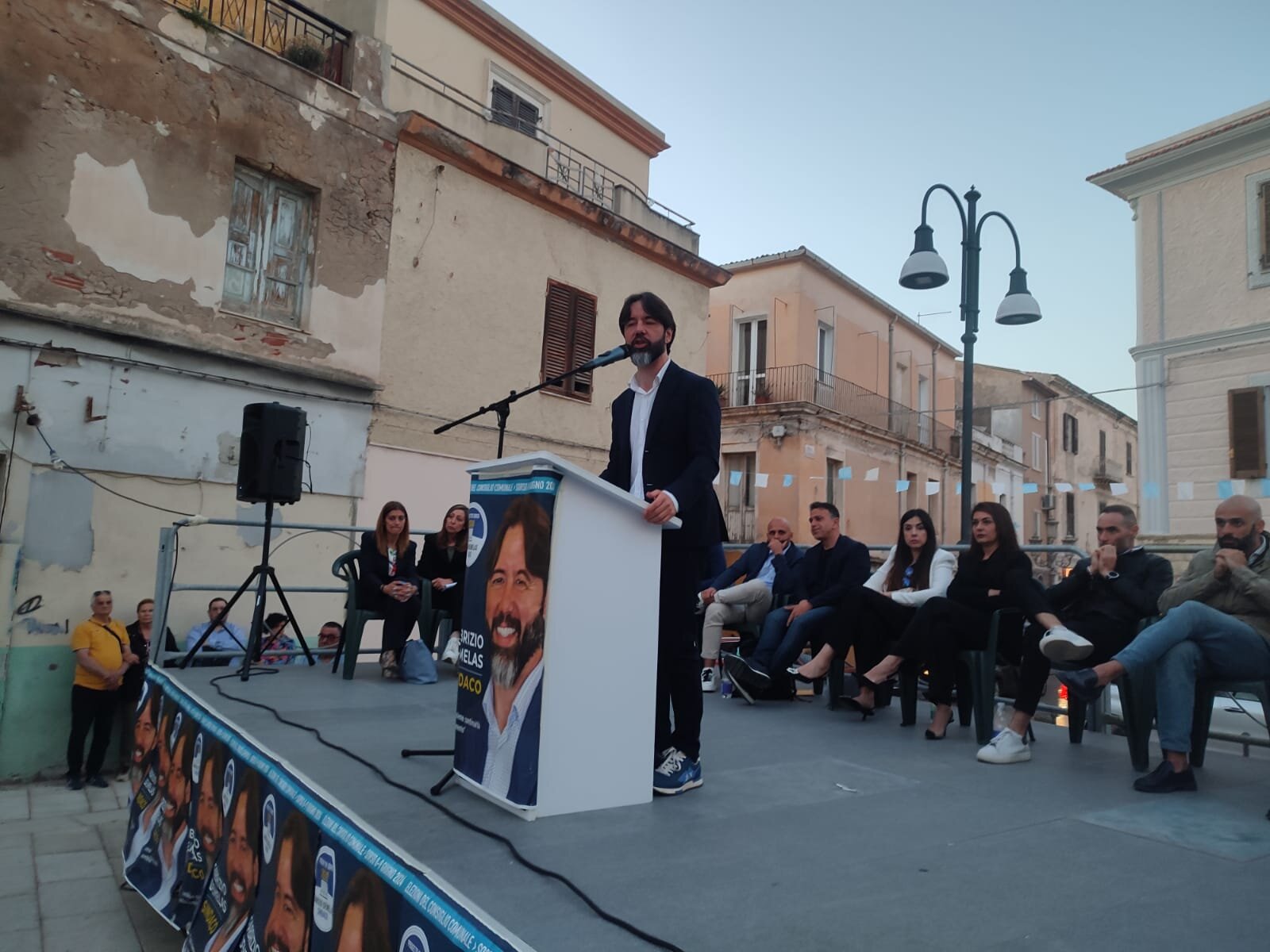 Sorso, la presentazione in piazza Bonfigli di Progetto Sorso 2030, la lista di Fabrizio Demelas